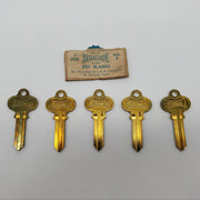 5x Segalock No 8 Key Blanks For Segal Locksets Brass Norwalk Conn 3