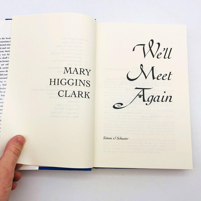 We'll Meet Again Mary Higgins Clark Hardcover 1999 1st Edition/1st Print Cp1 7