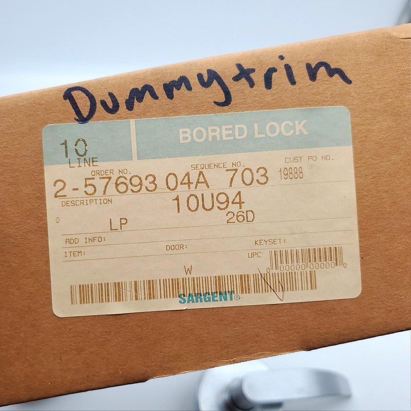 Sargent Door Lever Dummy Trim Satin Chrome L Design 10 Series 10U94 LP 26D 5