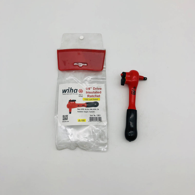 Wiha 12851 Insulated Ratchet 1/4in Drive Reversible Up to 1000 Volt Rated 11