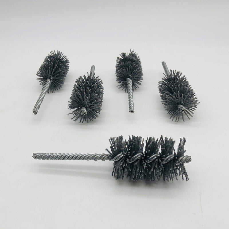 5x Weiler 21330 Power Tube Brush 1-1/2" Dia Helical Nylon SC 2-1/2" Brush Lngth 7