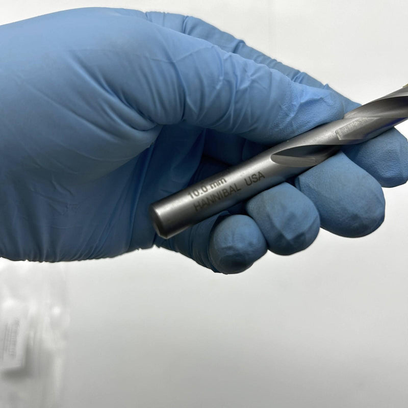 Hannibal 600100 Jobber Length Drill Bit 10.0mm Carbide Cutting Edge Series 600M