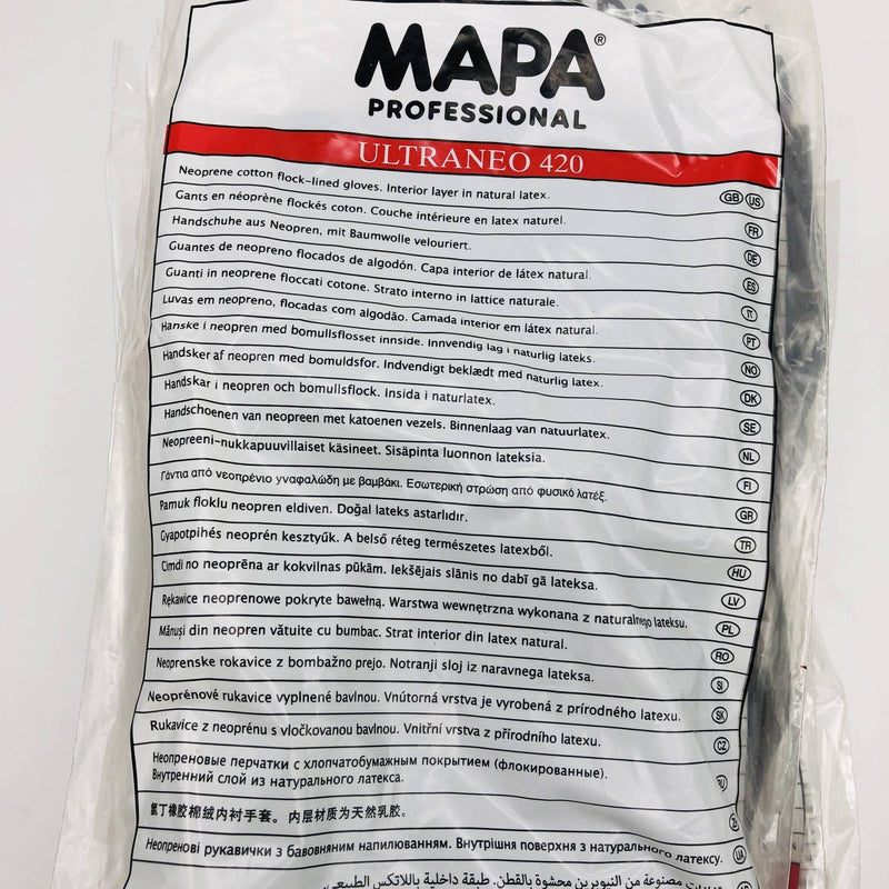 Mapa Technic NS-420 Work Gloves Sz Medium Neoprene Natural Rubber 30 MIL 12 Pair 2