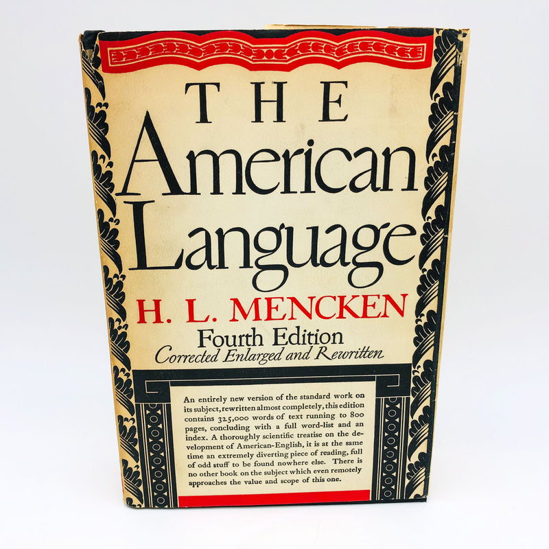 The American Language H. L. Mencken Hardcover 1960 15th Printing Linguistics 1