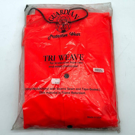Guardian 703ORXL-CUFF Rain Jacket Extra Large XL Hood Tri-Weave Flame Retardant 1