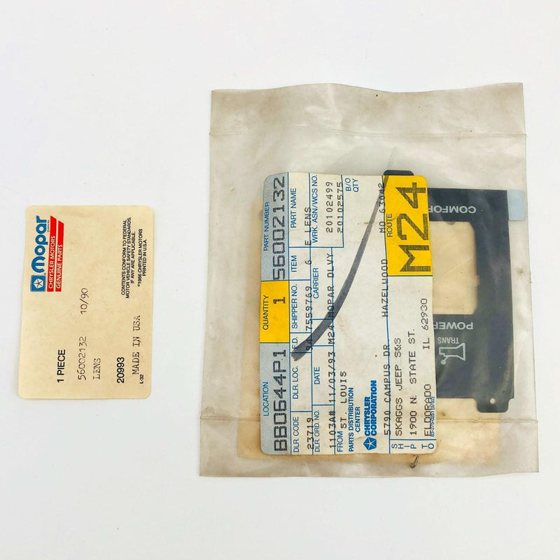 Mopar 56002132 Lens Identification for Transmission OEM NOS 1988-90 Jeep 1