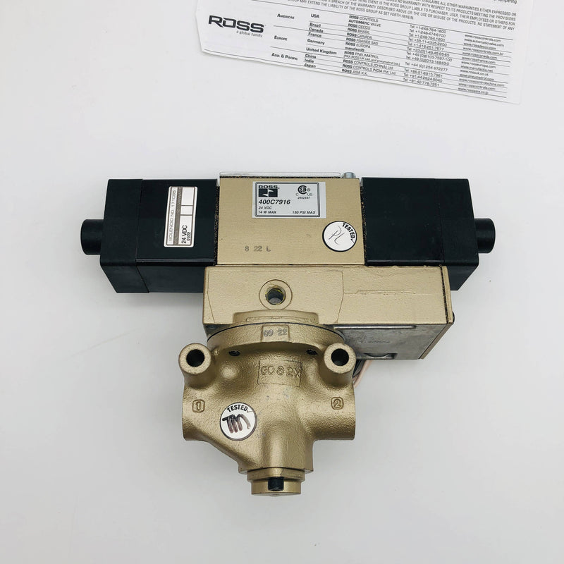 Ross Controls 2773B4013W Solenoid Valve Double Pilot 24VDC Model 400C79 2-10 Bar 11