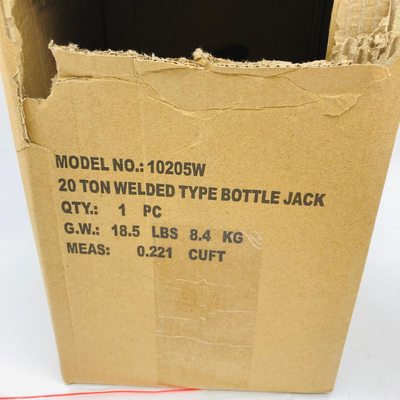 Omegalift 10205W Bottle Jack Hydraulic 20 TON Oval Height 9.75in Side Pump 3