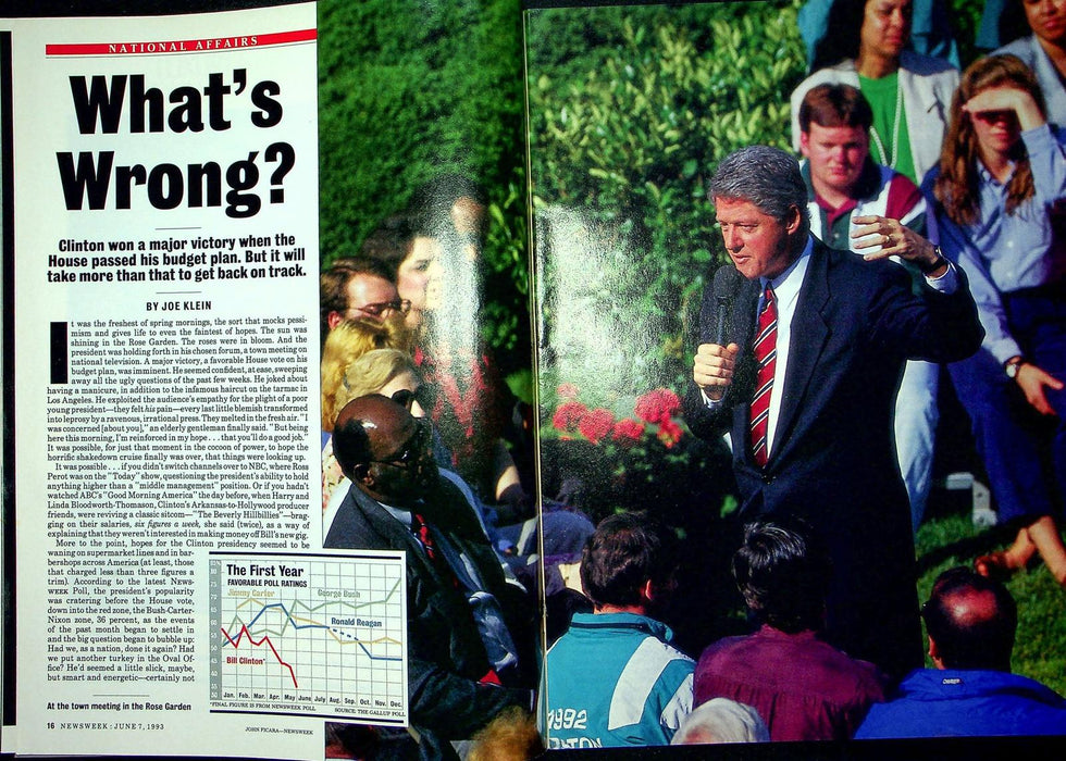 Newsweek Magazine June 7 1993 House Passes Clintons Budget Polls Drop in America 4