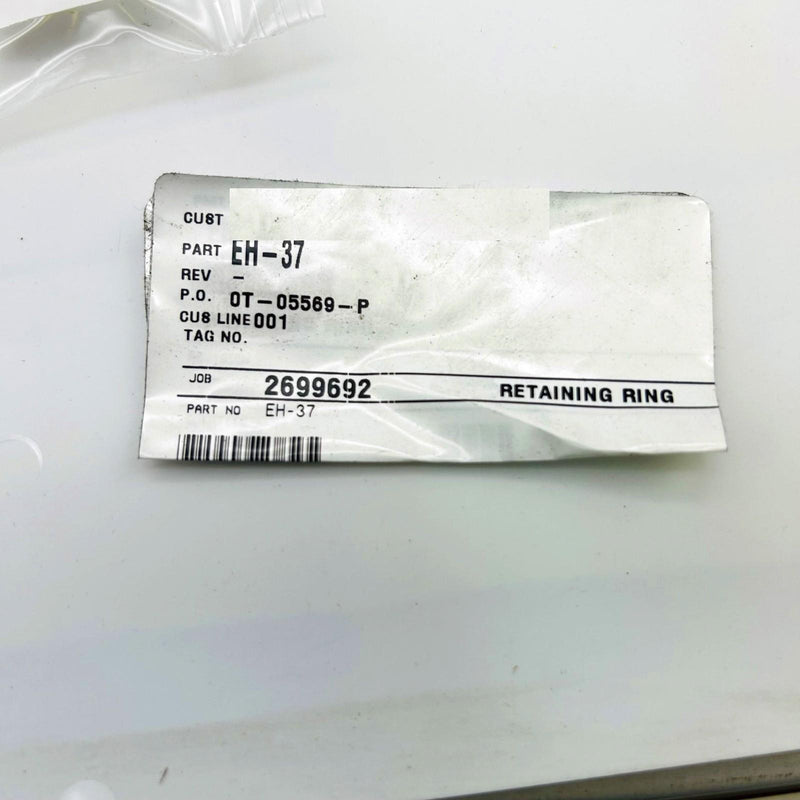 Smalley EH-37 Spiral Retaining Ring SAE 1070-90 Carbon Steel Oil Dipped Lot of 2 2