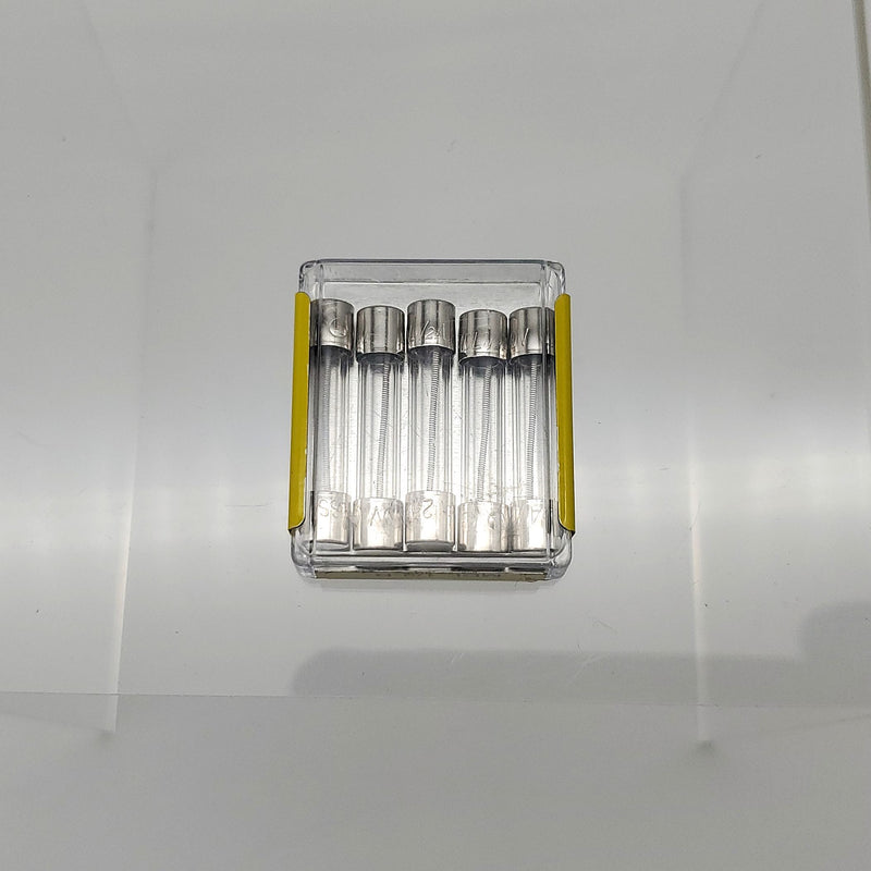 Bussmann MDL-1/2-R Fuses 0.5A 250V Time Delay Glass Pack of 5 2