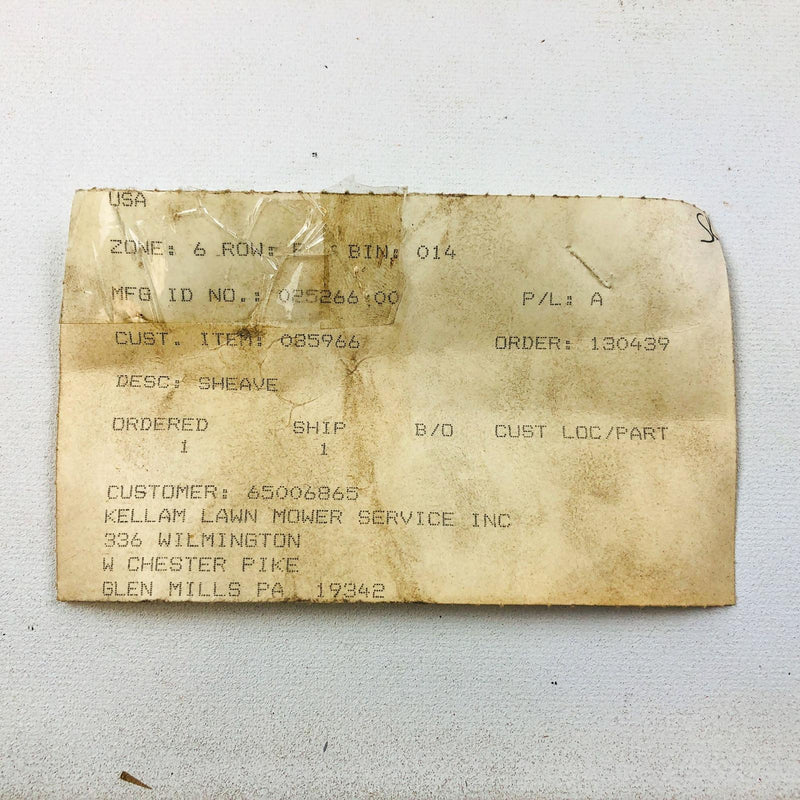 Ariens Gravely 02526600 Sheave 4" OEM New Old Stock NOS for Tecumseh 35966 2