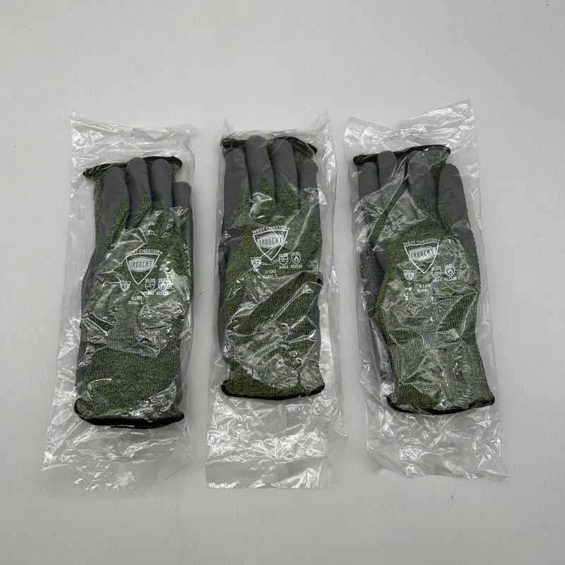 Westchester Ironcat 6100 Welding Glove Size Large FR Silicone Gray/Green 3 Pairs