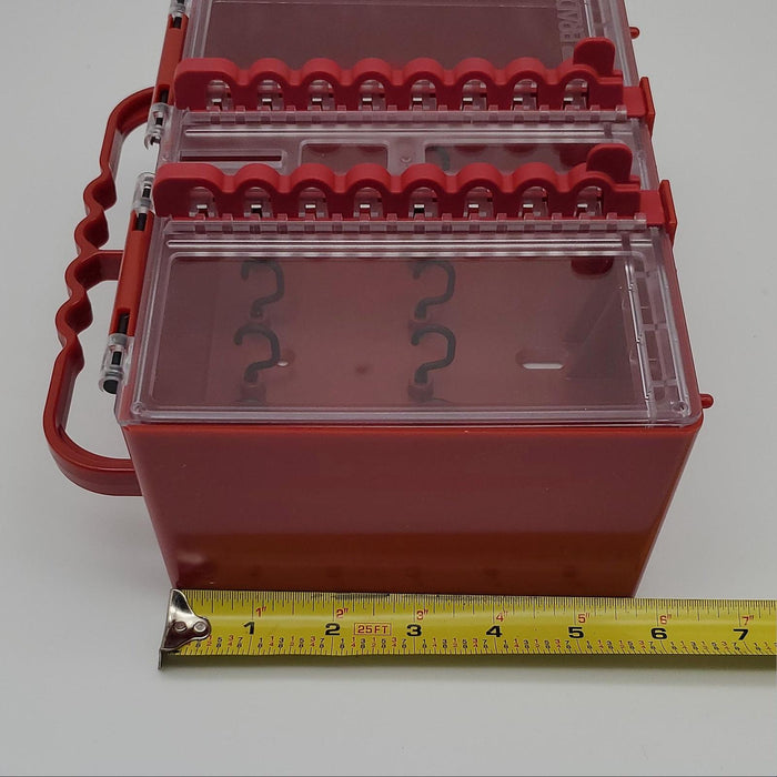 Brady 50937 Portable Group Lockout Box 12 Hooks Red 8.5" W x 7.5" H x 4.25" L 8