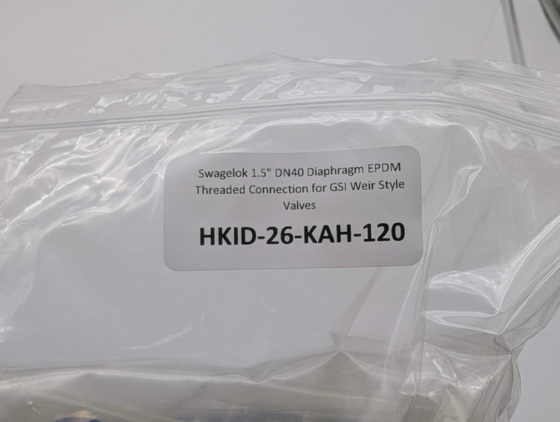 Swagelok 1.5" DN40 Diaphragm EPDM Threaded Connection for GSI Weir Style Valves 5