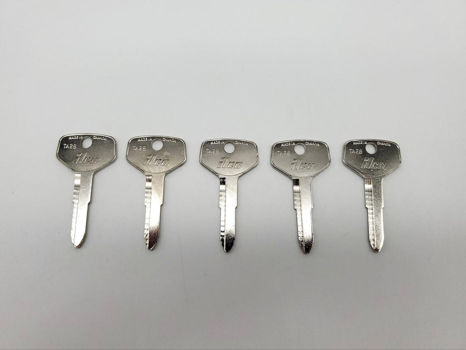 5x Ilco TA28 Key Blanks for Toyota Nickel Plated NOS 3