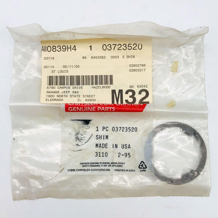 Mopar 3723520 Shim for Drive Pinion Bearing OEM New Old Stock NOS Sealed