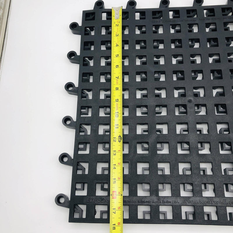 Wearwell 560.78X18X18BK-CS10 Ergodeck Heavy Duty Open Grid 18 x 18 Black 10/Case 3