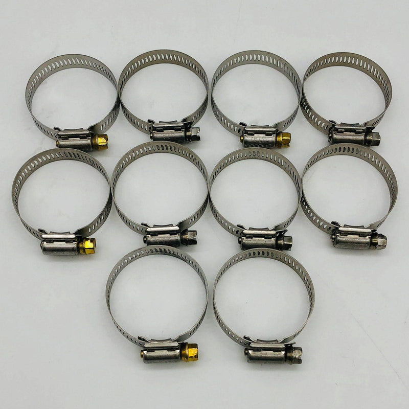 Breeze 64024 Hose Clamp 1-1/16 x 2in Worm Drive 301 SS Band 410 SS Screw 10pk 1