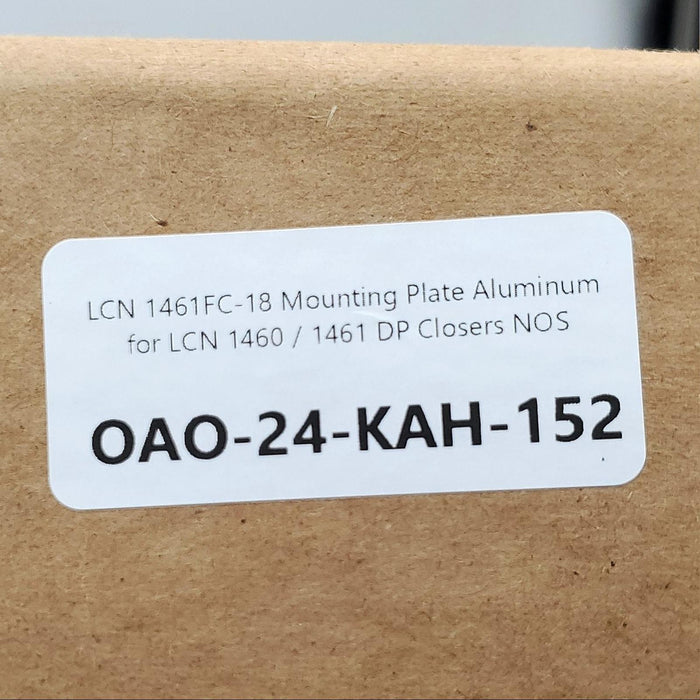 LCN 1461FC-18 Mounting Plate Aluminum for LCN 1460 / 1461 DP Closers NOS 5