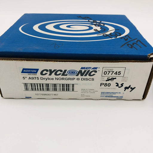 Norton 07745 Sanding Disc 5 x 11/16 P80-C A975 Multi-Air Cyclonic H and L 25pk 2