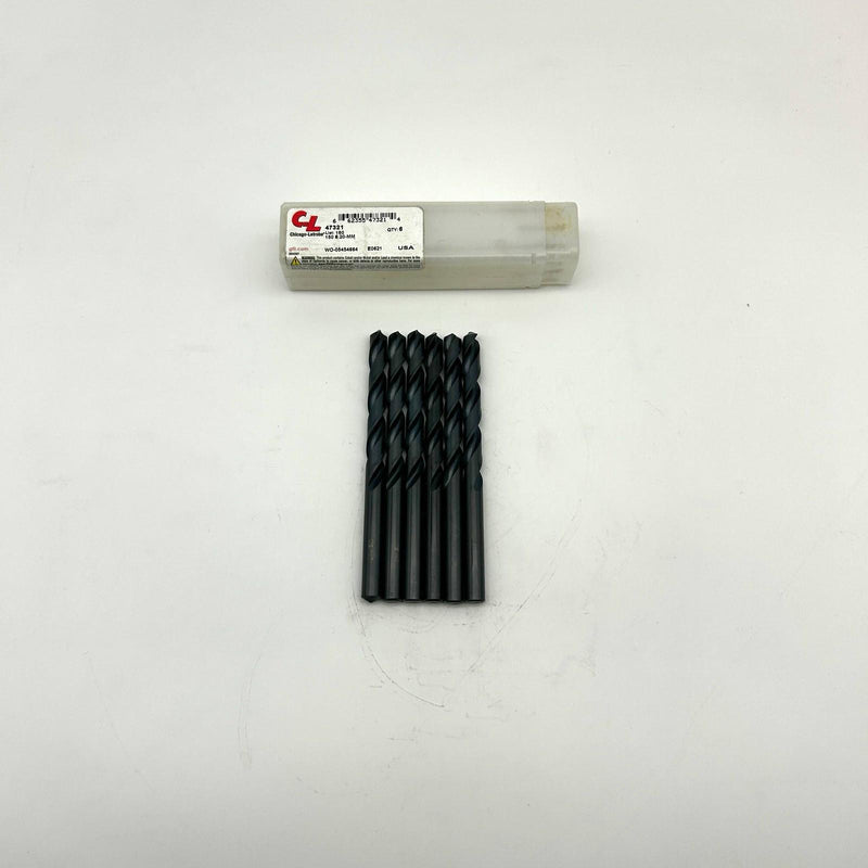 6pk Chicago-Latrobe 47321 Jobber Drill Bit 150 8.20mm HSS Black Oxide General Pu 9