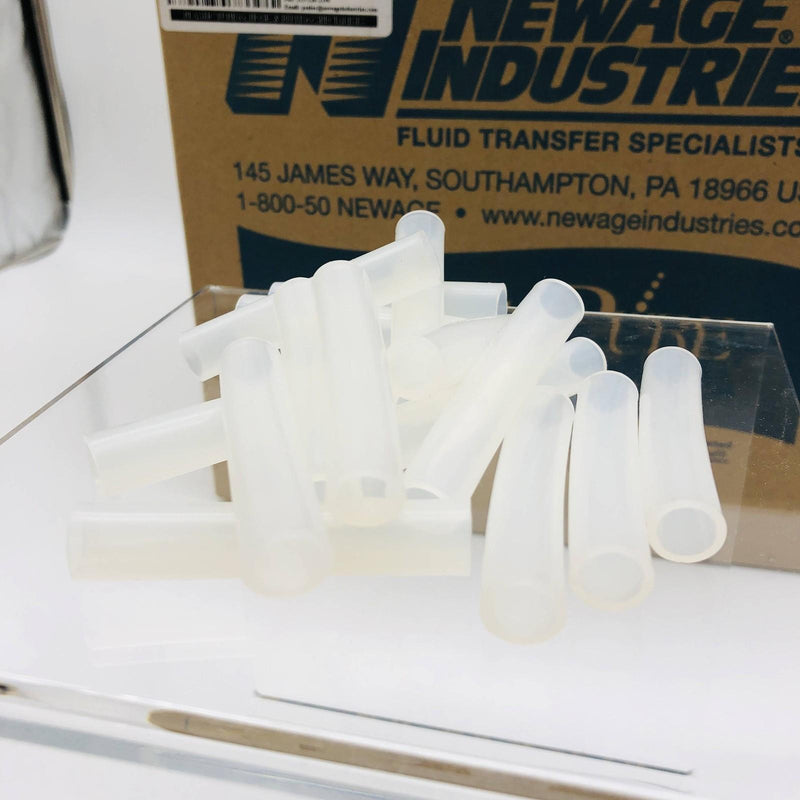 New Age C2801134 Silicone Tubing Precut 2.5in .375in IDX.5in OD FDA 50A 1000pcs 5