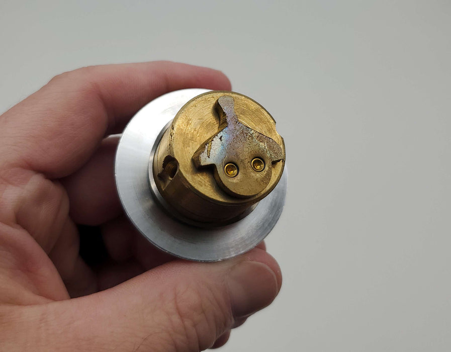 Falcon Mortise Cylinder Lock Housing SFIC 1-3/8" Length Satin Chrome C987 NOS