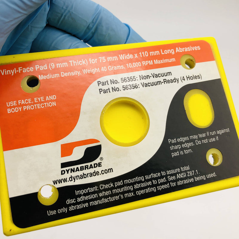 Dynabrade 56355 Backing Pad for Sanding Disc 74mm X 110mm PSA Non-Vacuum Medium 3