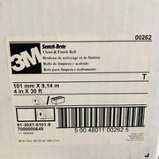 3M 00262 Scotch Brite Clean and Finish Roll 4in x 30ft Type T White 1 Roll 3
