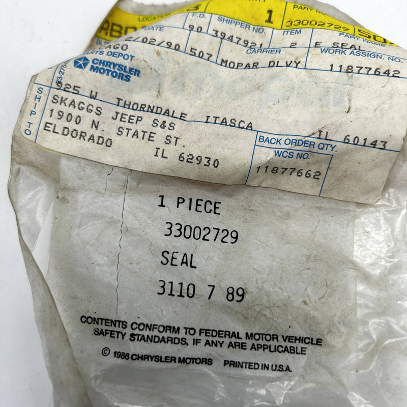 Mopar 33002729 Deflector Standard OEM NOS 1986 Jeep 4 Cylinder Open