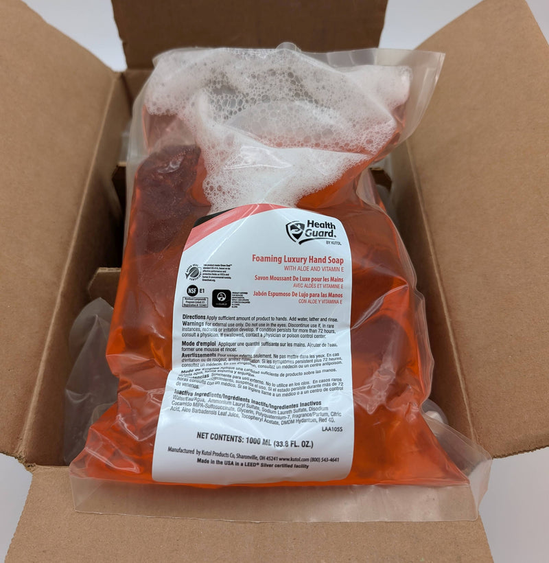 Kutol Foaming Luxury Hand Soap 69041 Tropical Scent 1000ML Refill Bags Pack of 6 1