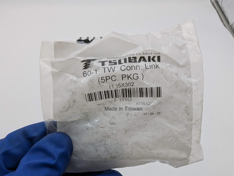 Tsubaki Connecting Links 60 Single Strand Roller Chains 3/4" Pitch 5X302 Pack 5 5