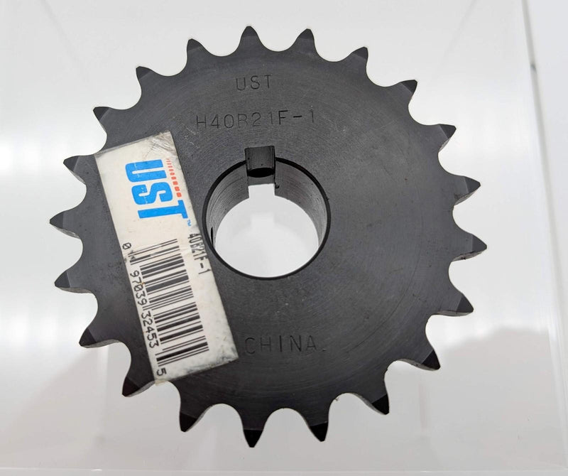 Tsubaki 40B21F-1 Roller Chain Sprocket 1/2" Pitch 1" Bore 21 Teeth Size 40 Chain 1