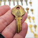 Keys for Crafting 50 Gold Tone Keys Eagle Sargent Corbin Jewelry & Art Rusty 7