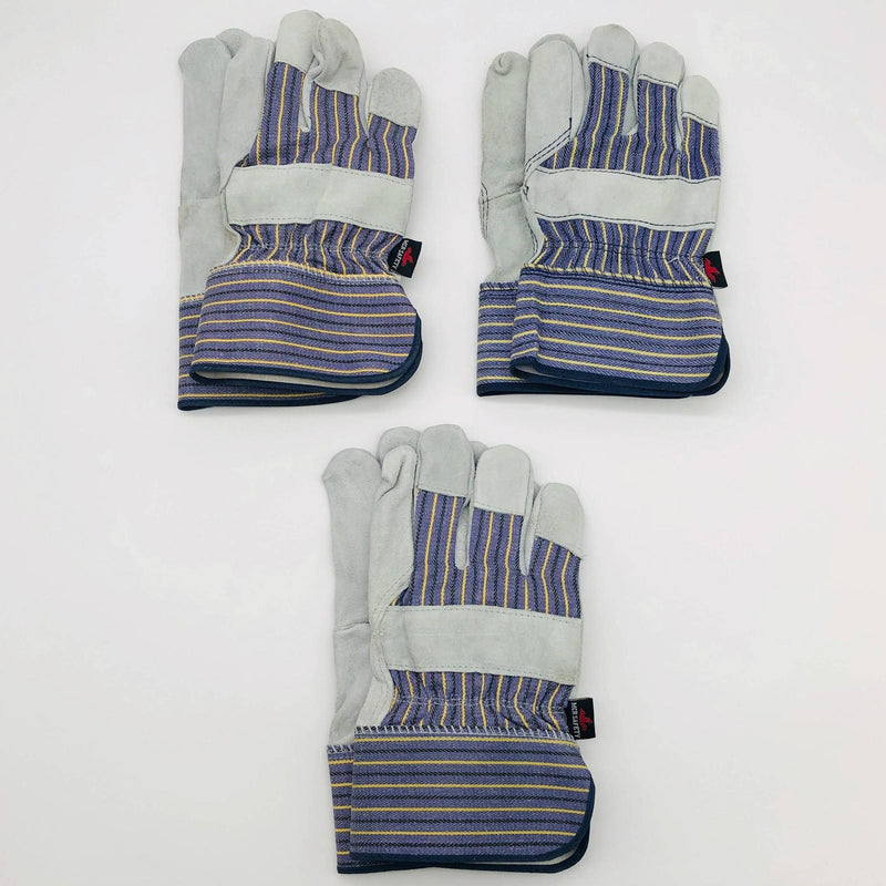 MCR Safety 1400 Split Leather Palm Work Gloves Size XL Safety Cuff 2.5"L 3 Pair 1