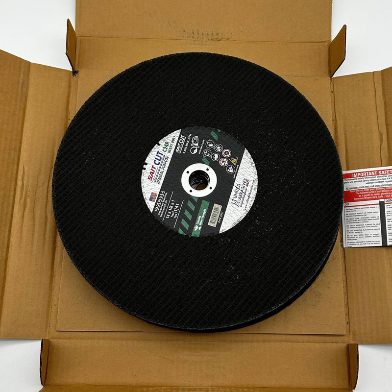 United Abrasives Sait 23451 Cut-Off Wheel 14X1/8X1 C24R Concrete Cutting 10pk