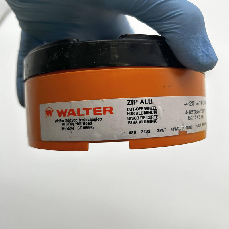 Walter 11U042 Cut Off Zip Wheel 4-1/2 x 3/64 x 7/8 Type 1 AO 60 Grit 25pk 2