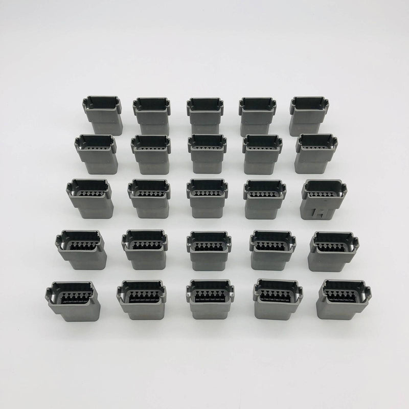 TE Connectivity DT04-12PA Receptacle 12 Pin Grey Wire to Wire Crimp Pack of 25 10