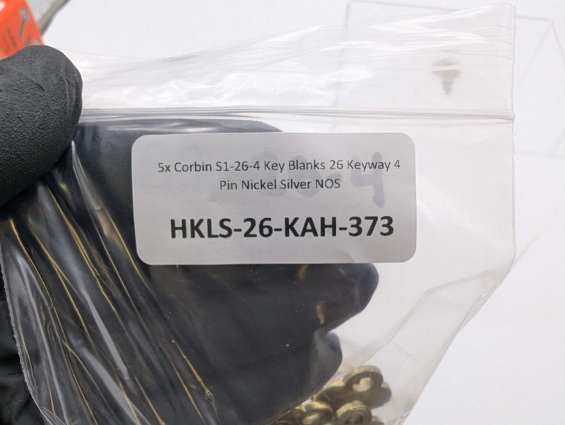 5x Corbin S1-26-4 Key Blanks 26 Keyway 4 Pin Nickel Silver NOS
