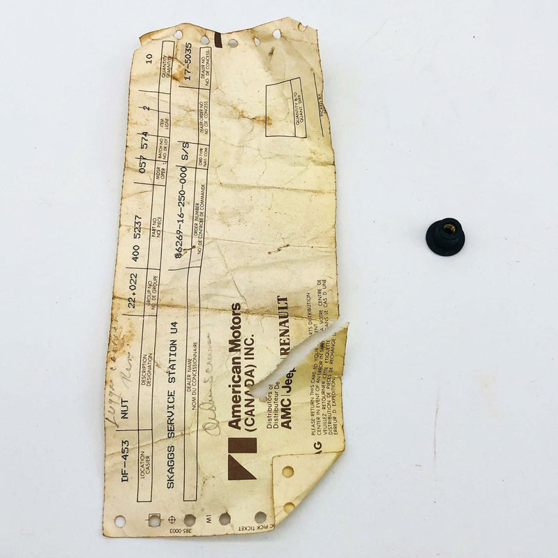 AMC Jeep 4005237 Nut for Bumper Screw Hood OEM NOS 81-86 CJ 5-8 Scrambler 1