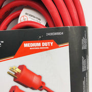 Southwire 2408SW8804 Extension Cord Red 14/3 Gauge Conductor 50ft Indoor Outdoor 6