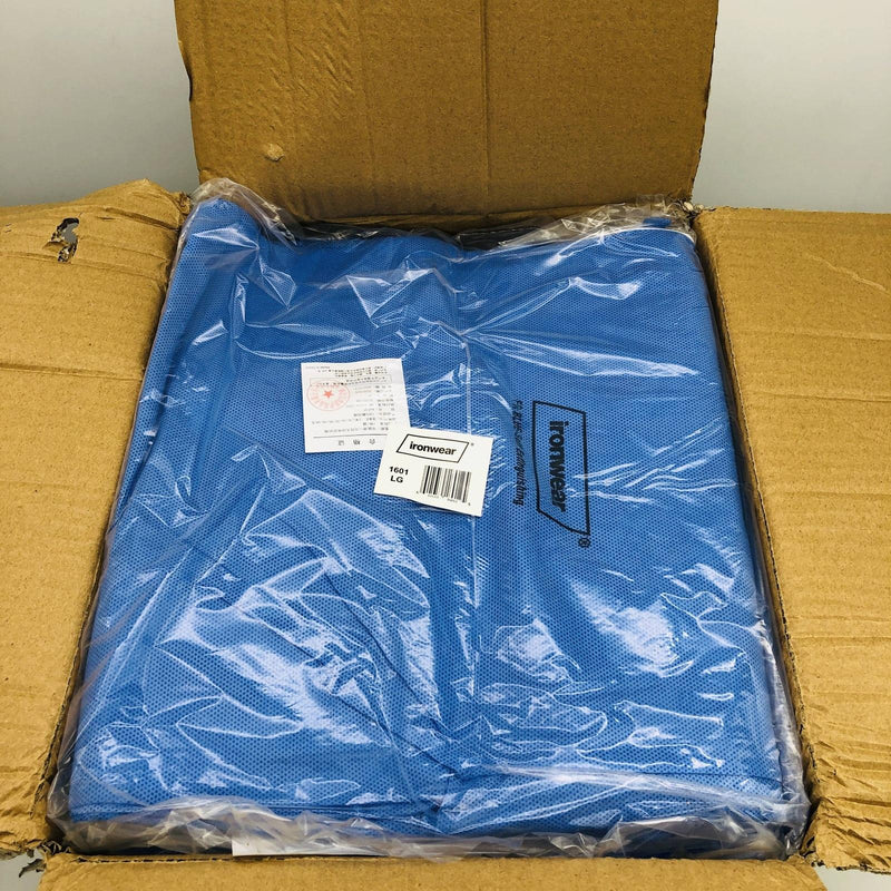 Ironwear 1601 Disposable Coverall Sz Large Flame Resis SMS Polypropylene 25/case 10