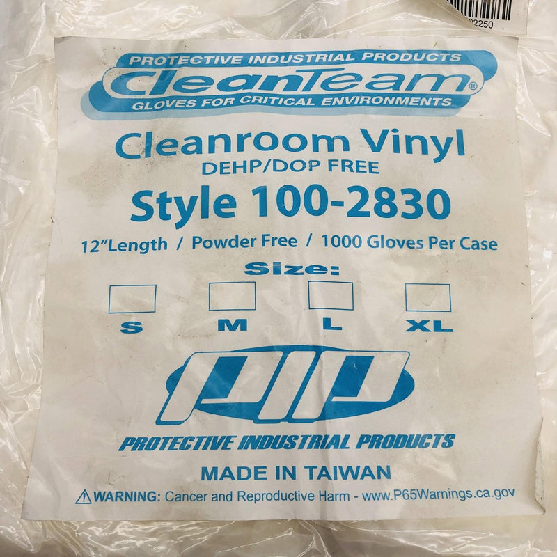 PIP 100-2830 Cleanroom Vinyl Glove XL Single Use Clss 10 Finger Textur 12" 100pk 2