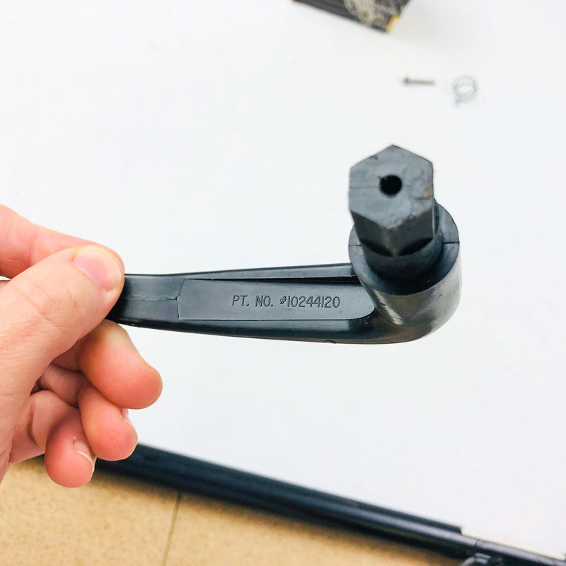 Mopar 83500213 Handle Black Plastic W Spring Screw OEM NOS Pt No 10244120 3