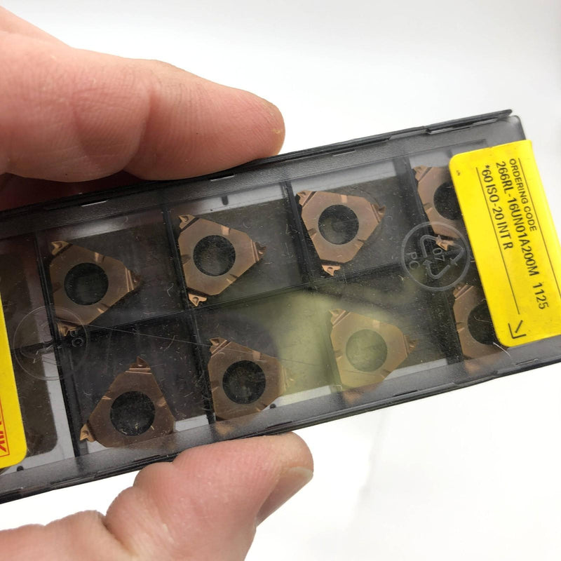10pk Sandvik 266RL-16UN01A200M Laydown Threading Insert 1125 60 ISO-20 INT R 6