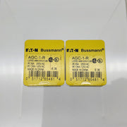 Bussmann AGC-1-R 5A Fuses 250V Fast Acting Glass Pack of 10 1