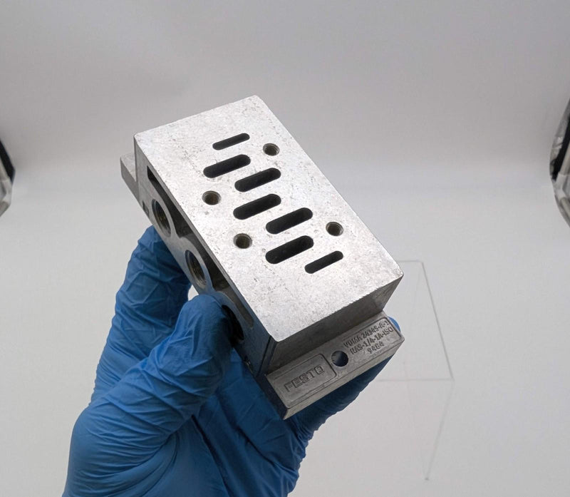 Festo VDMA 24345-A-1 Pneumatic Block G 1/4" Pneumatic G 1/8" Pilot Air Port 1