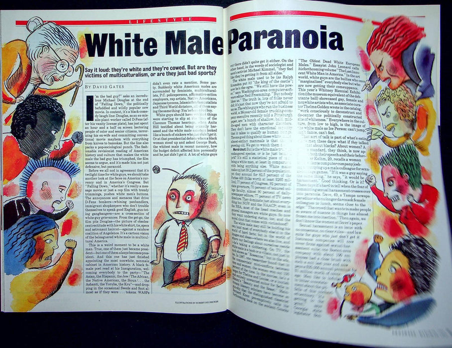 Newsweek Magazine March 29 1993 White Male Paranoia Michael Douglas Falling Down 4