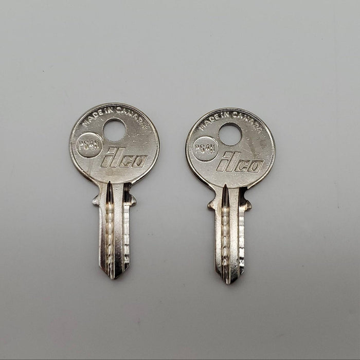 2x Ilco P64H Key Blanks For Panhard Vehicles French Nickel Plated NOS 3